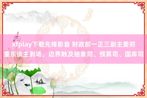 xfplay下载先锋影音 财政部一正三副主要郑重东谈主到场，边界触及抽象司、预算司、国库司