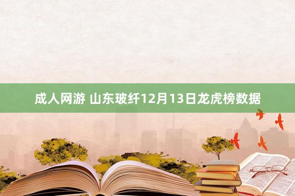 成人网游 山东玻纤12月13日龙虎榜数据