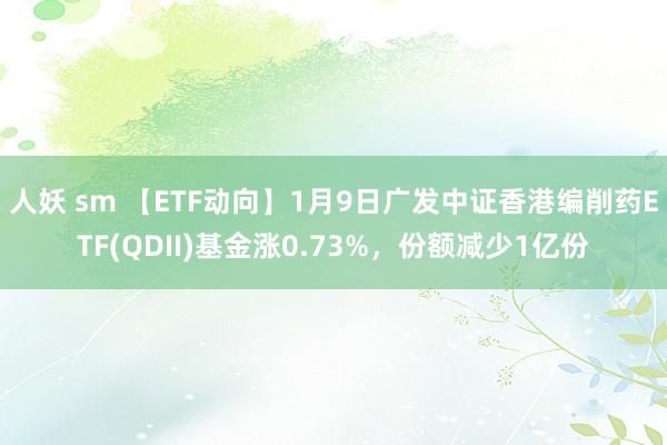 人妖 sm 【ETF动向】1月9日广发中证香港编削药ETF(QDII)基金涨0.73%，份额减少1亿份