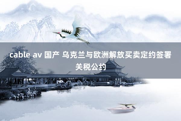 cable av 国产 乌克兰与欧洲解放买卖定约签署关税公约